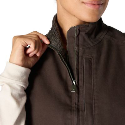 Image showing 6 th Carhartt Women's Loose Fit Washed Duck Sherpa-Lined Mock Neck Vest