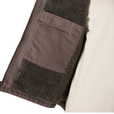 Image showing 6 th Carhartt Women's Loose Fit Washed Duck Sherpa-Lined Mock Neck Vest