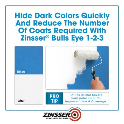 Image showing 5 th Rust-Oleum 1 gal. White Zinsser Bulls Eye 123 Water-Base Primer