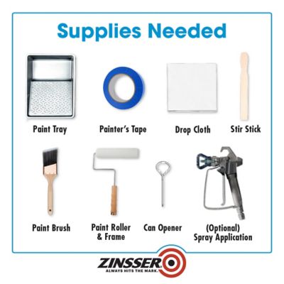 Image showing 6 th Rust-Oleum 1 gal. White Zinsser Bulls Eye 123 Water-Base Primer