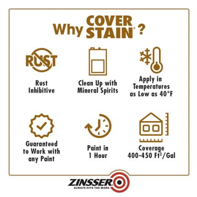 Image showing  100 gal. Zinsser Cover Stain, Oil Based, Low VOC