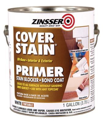 Rust-Oleum 1 gal. White Zinsser Cover Stain Oil-Based Primer, Flat