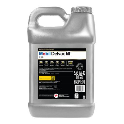 Image showing  2.5 gal. 5W-40 Delvac 1 ESP Heavy-Duty Full Synthetic Diesel Engine Oil