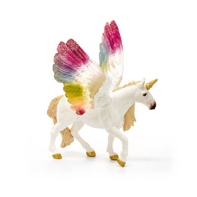 Image showing  Winged Rainbow Unicorn Figure Toy