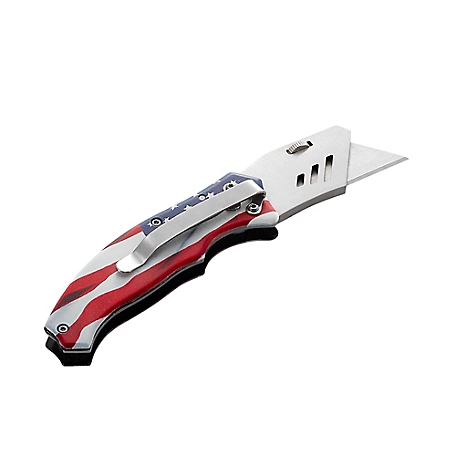 JobSmart 2.4 in. Flag SK5 Trapezoid Blade Folding Utility Knife, Camo