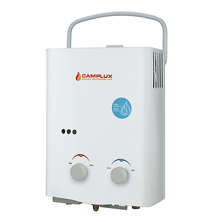 Camplux Outdoor Portable Tankless Water Heater with Handle, 1.32GPM White  at Tractor Supply Co.