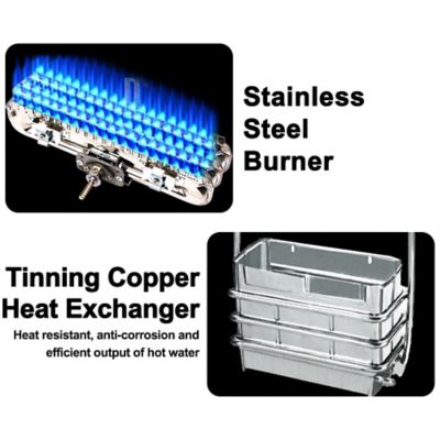 Image showing  2.64 GPM 68,000 BTU Outdoor Portable Propane Tankless Water Heater, White