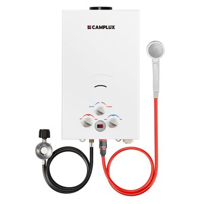 Camplux 4.22 GPM 110,000 BTU Outdoor Poratable Propane Tankless Water Heater, White