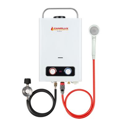 Camplux Pro Series 1.58 GPM 41,000 BTU Outdoor Portable Propane Tankless Water Heater, White