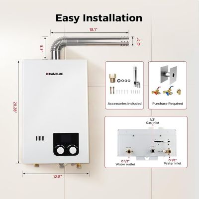 Image showing  2.64 GPM 68,000 BTU Indoor Instant Propane Tankless Water Heater