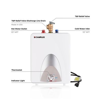 Image showing  2.5 gal. Mini Tank Electric Water Heater with Cord Plug, 1.5kW 120V