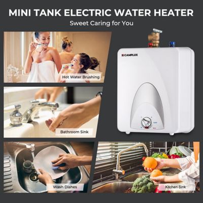 Image showing  2.5 gal. Mini Tank Electric Water Heater with Cord Plug, 1.5kW 120V