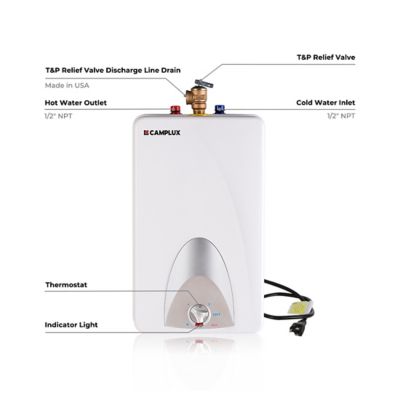 Image showing  4 gal. Mini Tank Electric Water Heater with Cord Plug, 1.44kW, 120V