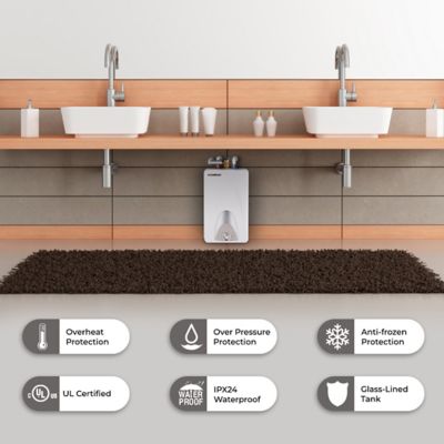 Image showing 5 th Camplux 4 gal. Mini Tank Electric Water Heater with Cord Plug, 1.44kW, 120V