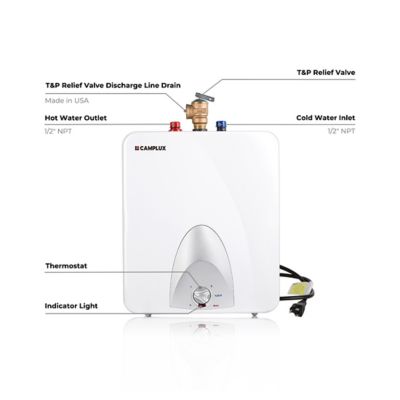 Image showing  6 GPM Mini Tank Electric Water Heater with Cord Plug, 1.5 kW 120V