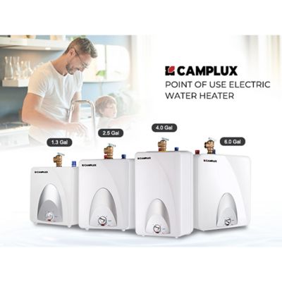 Image showing  6 GPM Mini Tank Electric Water Heater with Cord Plug, 1.5 kW 120V