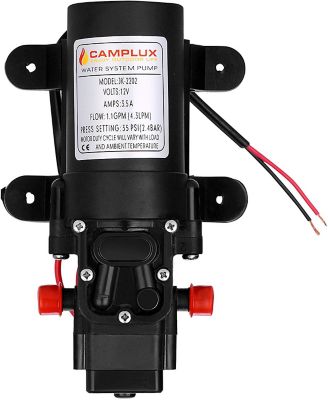 Camplux 12V DC 1.2 GPM Diaphragm Water Pump Great little pump for camping and cleaning up in the field