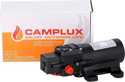 Image showing 6 th Camplux 12VDC Diaphragm Water Pump, 1.2 GPM