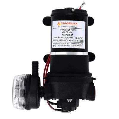 Camplux 3.3GPM 12V Water Pressure Diaphragm Pump with Filter Great pump works as intended with little fuse