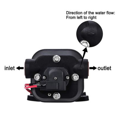 Image showing  12V Water Pressure Diaphragm Pump with Filter, 3.3 GPM