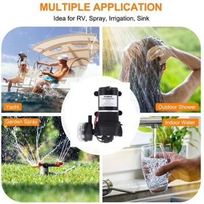 Image showing 6 th Camplux 12 V Water Pressure Diaphragm Pump with Filter, 3.3 GPM