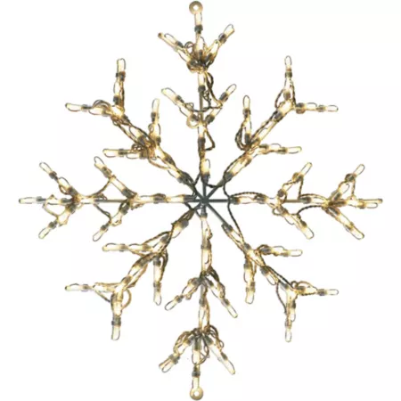 Fraser Hill Farm 30" White Snowflake Lamp Novelty Christmas Lights