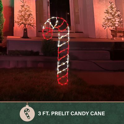 Image showing  3 ft. Candy Cane Light