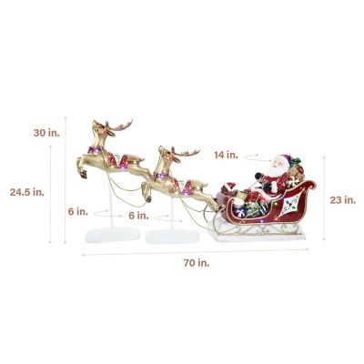 Image showing  Santa Sleigh Decor Set, 3 pc.