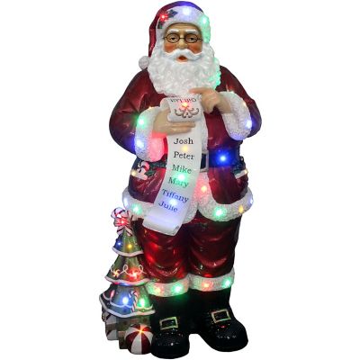 Fraser Hill Farm Santa with List Decor, 4 ft.
