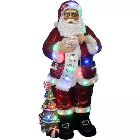 Fraser Hill Farm 4 Foot Santa with List Decor Christmas Pillows & Blankets