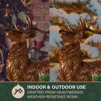 Image showing  5 ft. Standing Reindeer Decoration with Metallic Finish