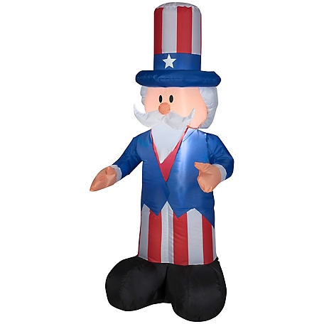 Gemmy Airblown Outdoor Inflatable Uncle Sam, 4 ft.