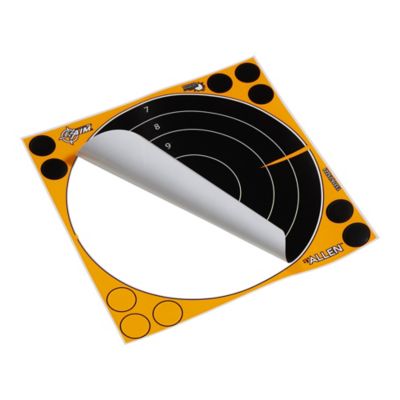 Image showing  Adhesive Splash Reactive Paper Shooting Targets, Bullseye, 8 in. x 8 in., 30 pk., Black/Orange