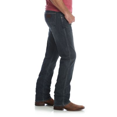Image showing  Men's Slim Fit Mid-Rise Retro Straight Leg Jeans