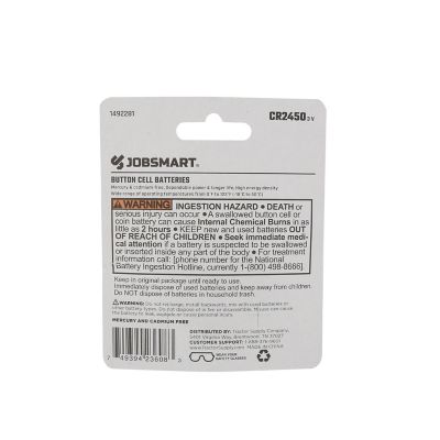 Image showing  3V CR2450 4B Coin Lithium Batteries, 4-Pack