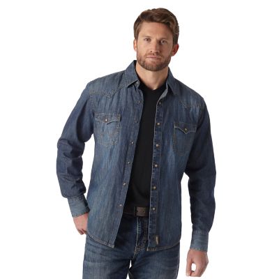 Wrangler Men's Retro Western Long-Sleeve Button-Down Shirt