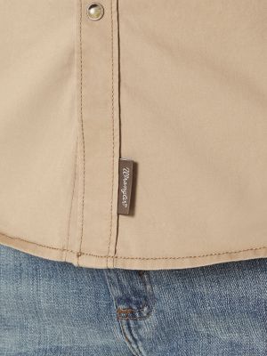 Image showing  Men's Retro Western Long-Sleeve Button-Down Shirt