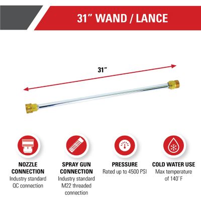Image showing  31 in. 4,500 PSI Pressure Washer Extension Lance, 49-State