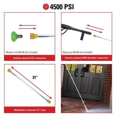 Image showing  31 in. 4,500 PSI Pressure Washer Extension Lance, 49-State