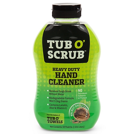 Tub O' Scrub Heavy-Duty Hand Cleaner, Pumice-Free, 18 oz.
