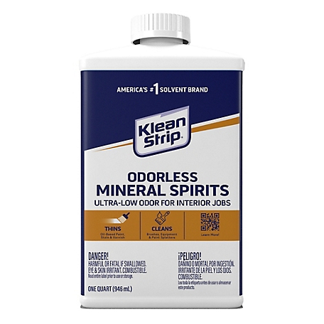 Klean-Strip Odorless Mineral Spirits, Plastic, 1 qt., QKSP945