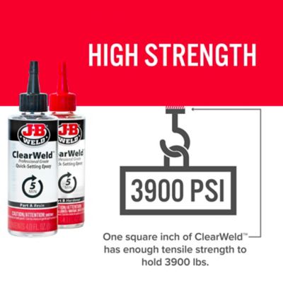 Image showing  8 oz. ClearWeld Professional Epoxy Adhesive, 2-Pack