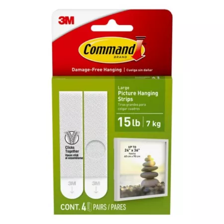 Command Large Picture Hanging Strips 4 pieces. Decorative Wall Shelves & Hooks