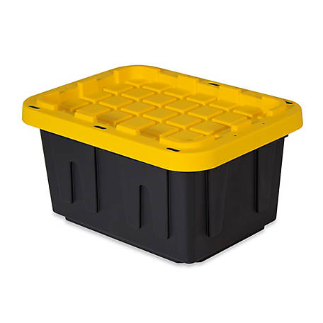 BLUE PLASTIC LARGE 52L LITRE STORAGE BOX TUB CONTAINER WITH LID  TOY BOX KIDS 