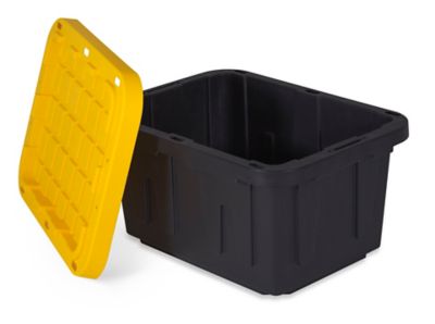 Image showing  5 gal. Storage Tote, Black/Yellow