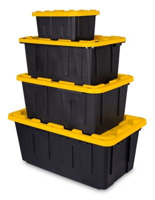 Image showing  5 gal. Storage Tote, Black/Yellow
