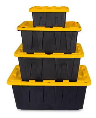 Image showing  5 gal. Storage Tote, Black/Yellow