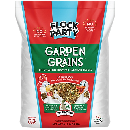 Flock Party Garden Grains Poultry Treats, 10 lb.