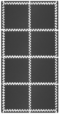 Image showing  24 in. x 24 in. x 0.47 in. EVA Foam Anti-Fatigue Floor Mats (32 S.F.) (8-Pack), Dark Gray