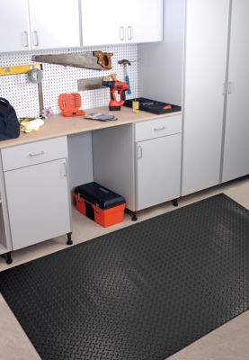 Image showing  24 in. x 24 in. x 0.47 in. EVA Foam Anti-Fatigue Floor Mats (32 S.F.) (8-Pack), Dark Gray